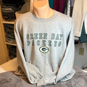 Vintage Green Bay Packers Gray Crewneck Sweater